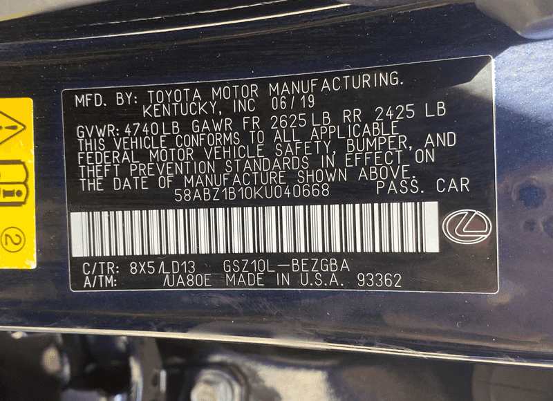 2019 Lexus ES 350 photo 17